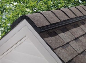 Ridge Vent Fixture on House Asphalt Shingle Roof