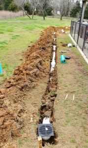Trench for Storm Drain in Backyard