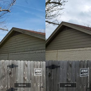 House Exterior Siding Refurbishment and Painting Before and After