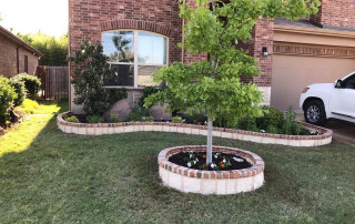 Natural Stone and Brick Landscape Border