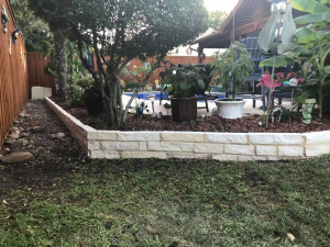 Short Custom Stone Retaining Wall