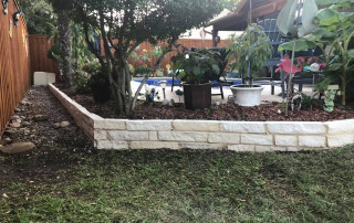 Short Custom Stone Retaining Wall