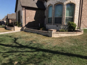 Rock and Brick Landscape Border