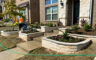 Natural Stone Landscape Border with Capstone