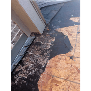 Roof Leak Identified at Wall Flashing