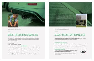 Malarkey Smog Reducing and Algae Resistant Roof Shingle Granules Info Graphic