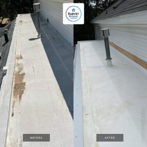 Before and After TPO Roof Replacement