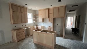 Custom Shaker Style Cabinets Before Painting