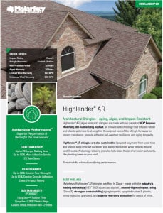 Malarkey Asphalt Roofing Shingles – Highlander AR Overview Graphic