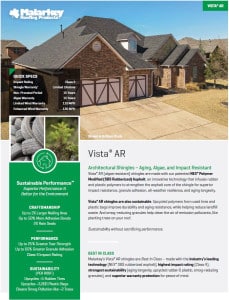 Malarkey Asphalt Roofing Shingles – Vista AR Overview Graphic
