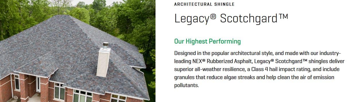Malarkey Legacy Shingles Product Info Graphic