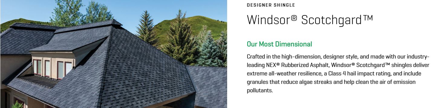 Malarkey Windsor Shingles Product Info Graphic