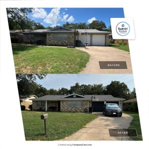 House Roof Replacement and Exterior Repainting Before and After