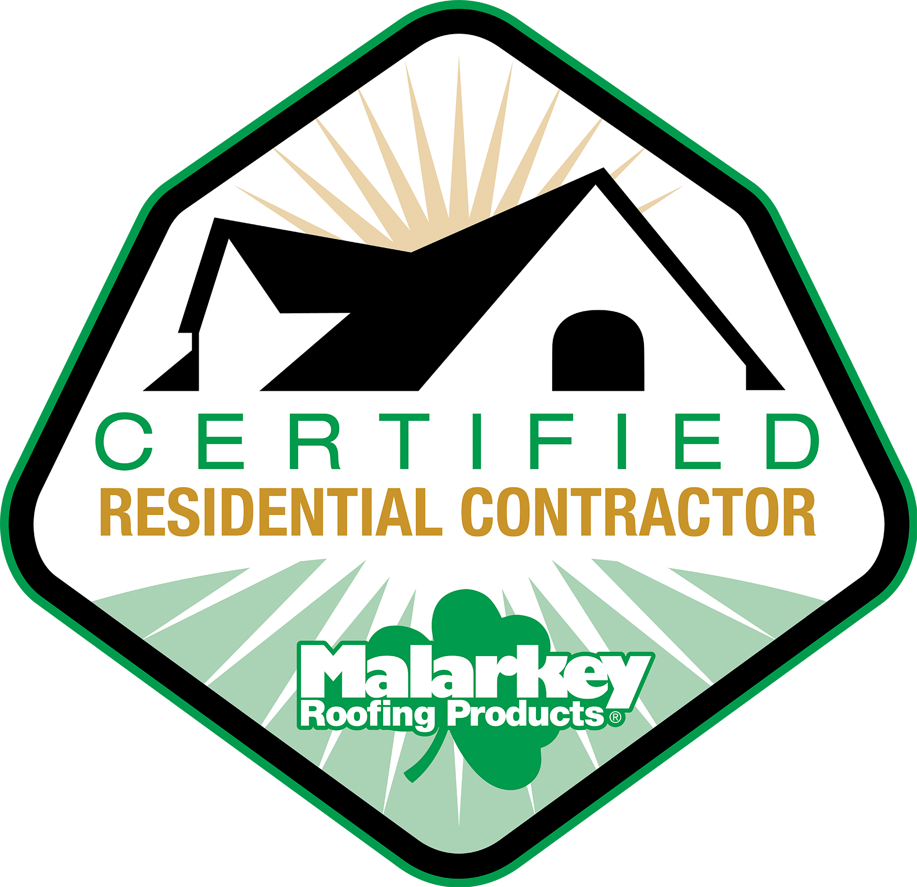 Logo - Malarkey Certified Residential Contractor Badge