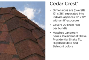 CertainTeed Cedar Crest Hip and Ridge Shingles