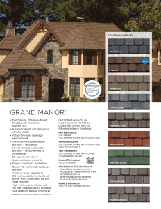 CertainTeed Grand Manor Shingle Colors