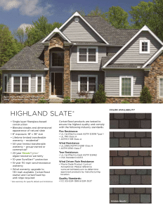 CertainTeed Highland Slate Shingle Colors