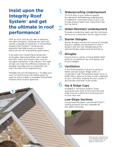 CertainTeed Integrity Roof System Infographic 2