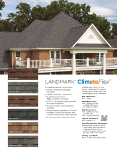 CertainTeed Landmark ClimateFlex Shingle Colors