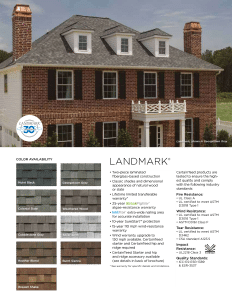 CertainTeed Landmark Shingle Colors