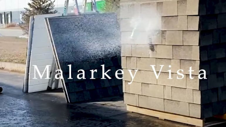 Full Soda Can Shot at Malarkey Vista AR Roof Shingles