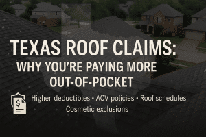 Texas Roof Claims in 2025 - Why You’re Paying More Out of Pocket