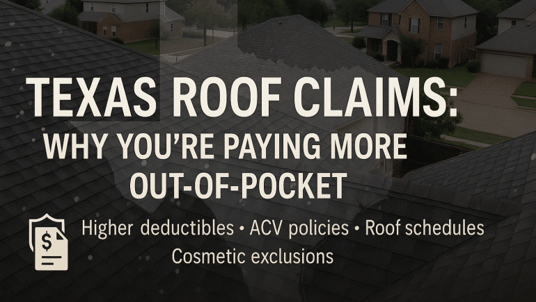 Texas Roof Claims in 2025 - Why You’re Paying More Out of Pocket